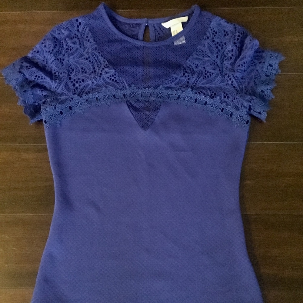 Cobalt Blue Lace H&M Blouse